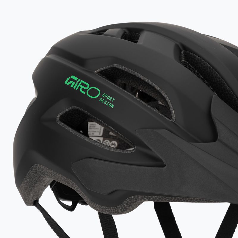 Kask rowerowy dziecięcy Giro Fixture II matte black/vivid green 7