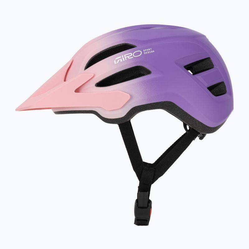 Kask rowerowy dziecięcy Giro Fixture II matte light pink/purple fade 3