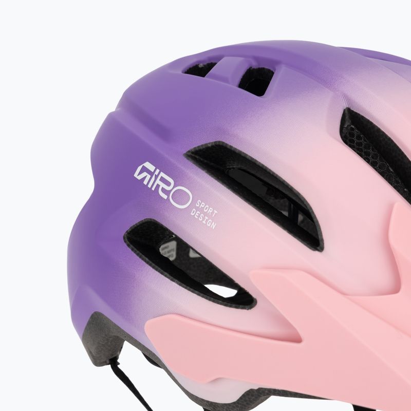 Kask rowerowy dziecięcy Giro Fixture II matte light pink/purple fade 8