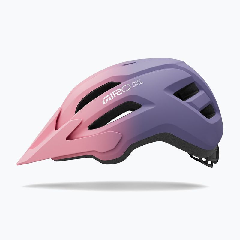 Kask rowerowy dziecięcy Giro Fixture II matte light pink/purple fade 2