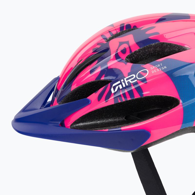 Kask rowerowy dziecięcy Giro Raze pink flowers 7