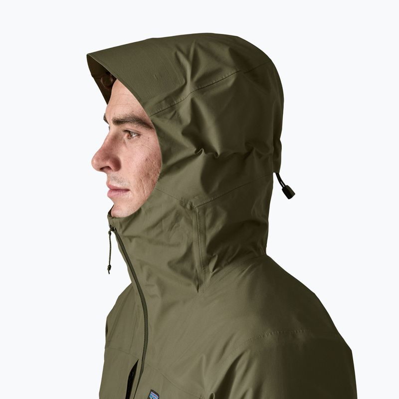Kurtka przeciwdeszczowa męska Patagonia Insulated Boulder Fork Rain basin green 4