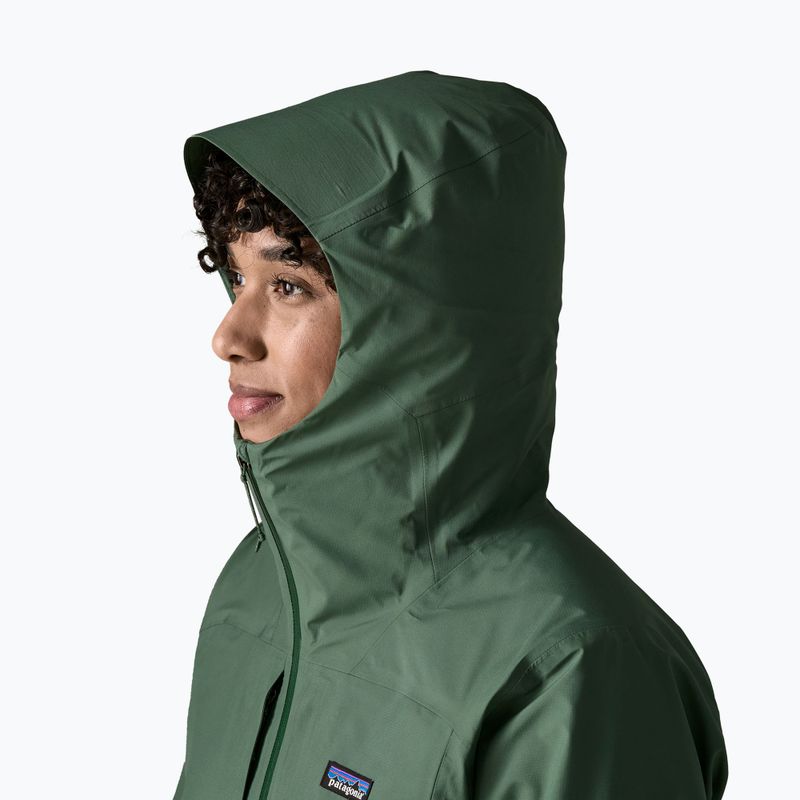 Kurtka przeciwdeszczowa damska Patagonia Insulated Boulder Fork Rain canopy green 4