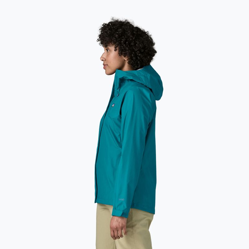 Kurtka przeciwdeszczowa damska Patagonia Torrentshell 3L Rain glacial glue 3