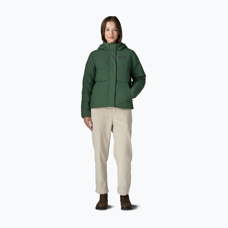 Kurtka puchowa damska Patagonia Sisar Down Hoody canopy green 2