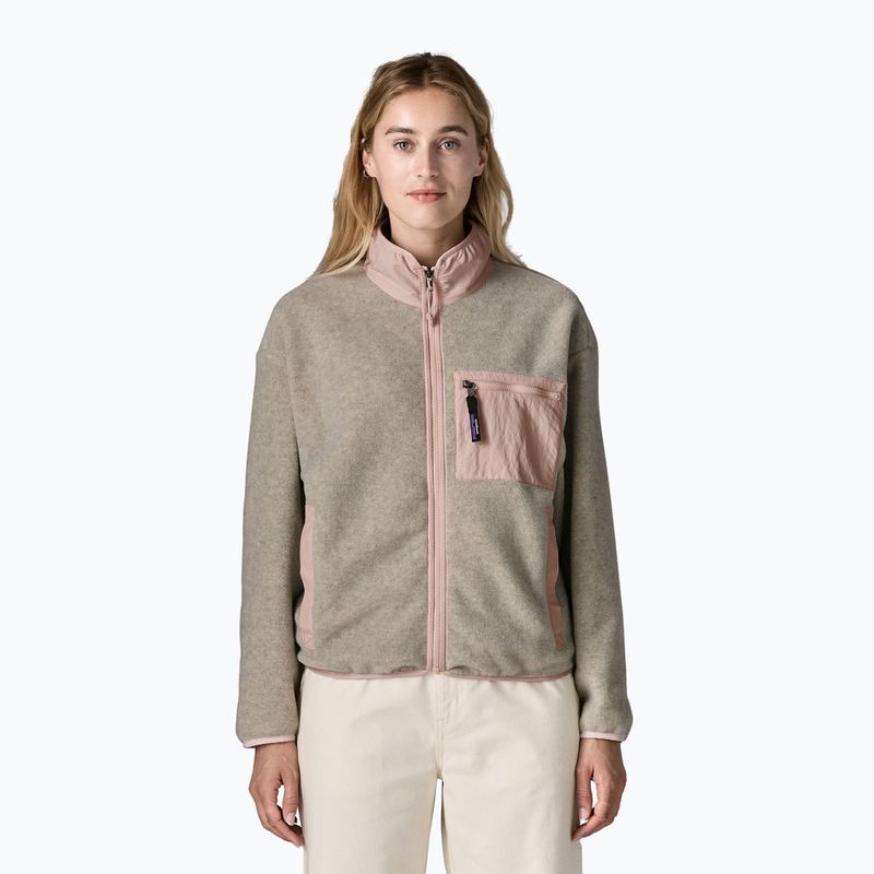 Bluza polarowa damska Patagonia Synchilla oatmeal heather w/pink frost