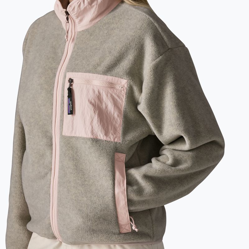 Bluza polarowa damska Patagonia Synchilla oatmeal heather w/pink frost 4
