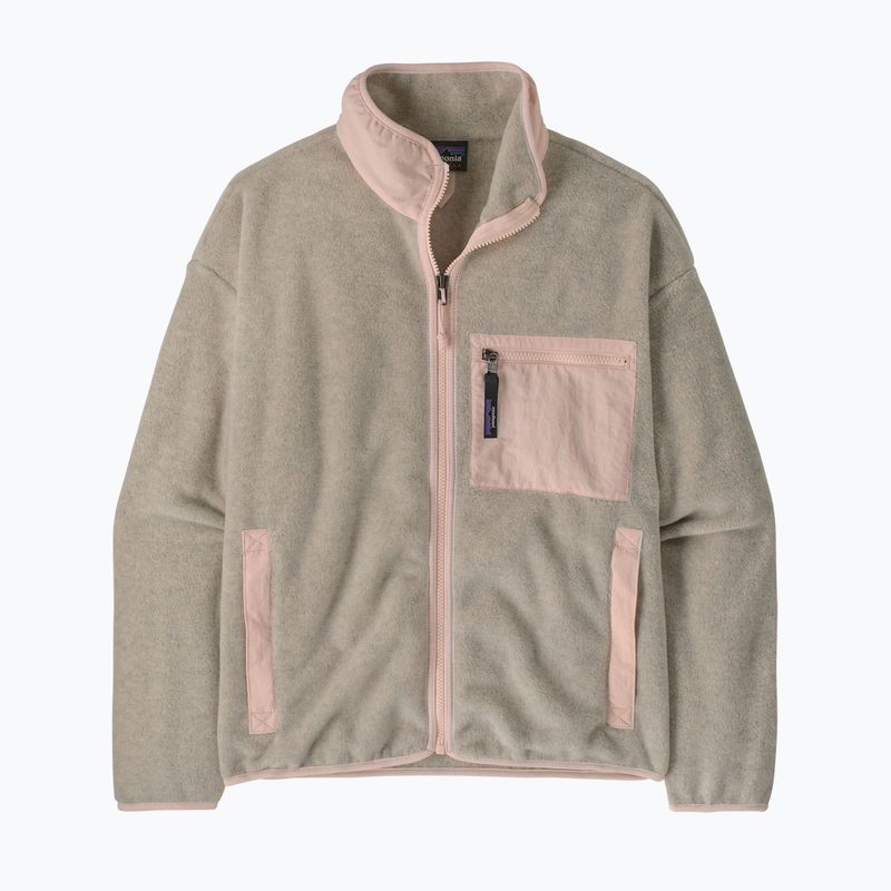 Bluza polarowa damska Patagonia Synchilla oatmeal heather w/pink frost 5