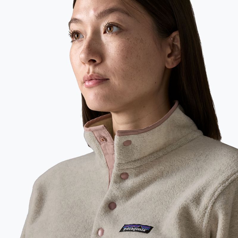 Bluza polarowa damska Patagonia Lightweight Synchilla Snap-T Pullover oatmeal heather w/moonrise taupe 5