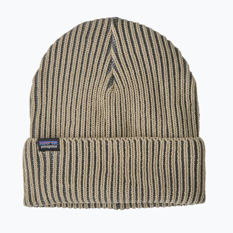 Czapka zimowa Patagonia Fishermans Rolled Beanie contrast stripe: weathered stone