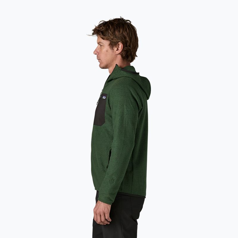 Bluza trekkingowa męska Patagonia R1 Air Full-Zip Hoody treeline green 3