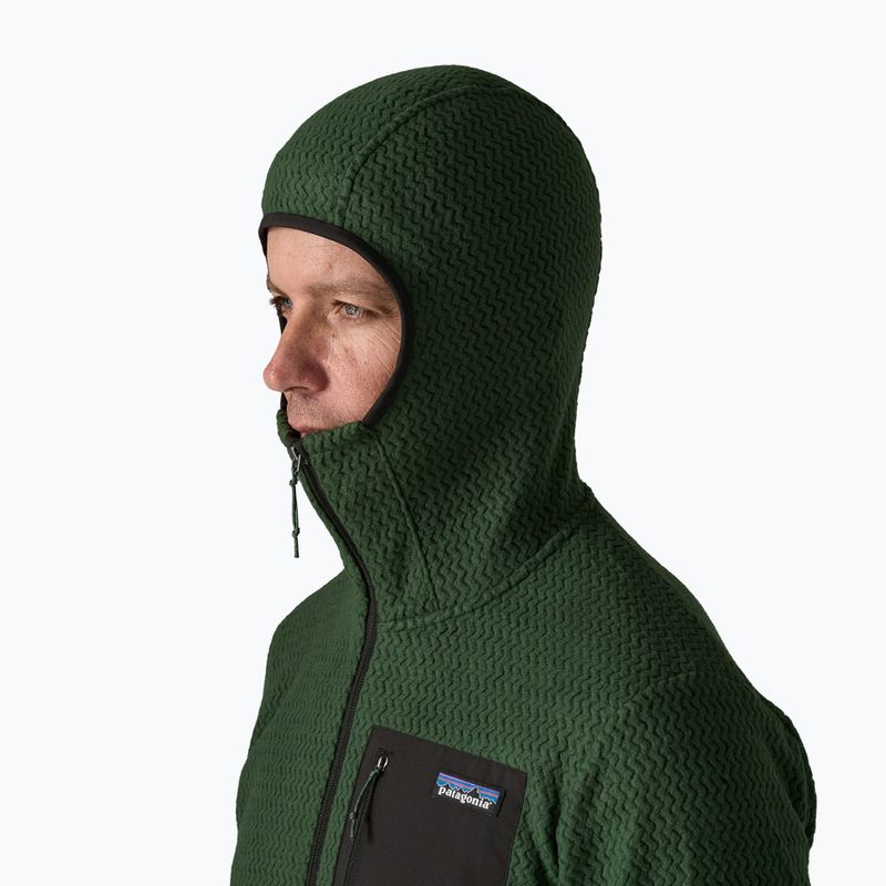 Bluza trekkingowa męska Patagonia R1 Air Full-Zip Hoody treeline green 4