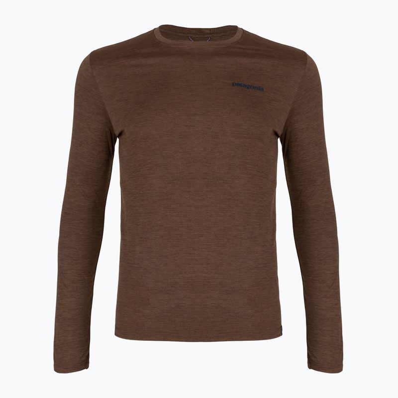 Longsleeve męski Patagonia Cap Cool Daily Boardshort Logo LS berm brown - light berm brown x-dye