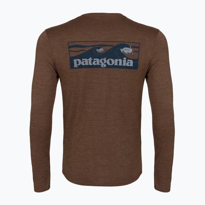 Longsleeve męski Patagonia Cap Cool Daily Boardshort Logo LS berm brown - light berm brown x-dye 2