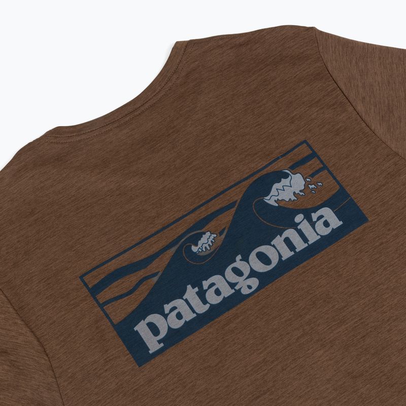 Longsleeve męski Patagonia Cap Cool Daily Boardshort Logo LS berm brown - light berm brown x-dye 4