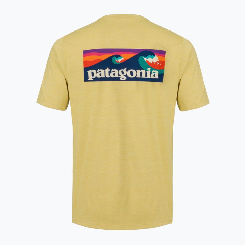 Koszulka męska Patagonia Capilene Cool Daily Boardshort Logo limestone yellow - light limestone yellow x-dye 2