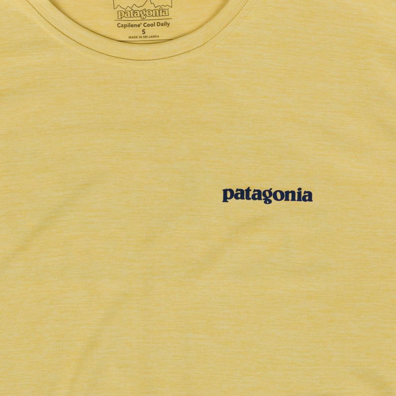 Koszulka męska Patagonia Capilene Cool Daily Boardshort Logo limestone yellow - light limestone yellow x-dye 3