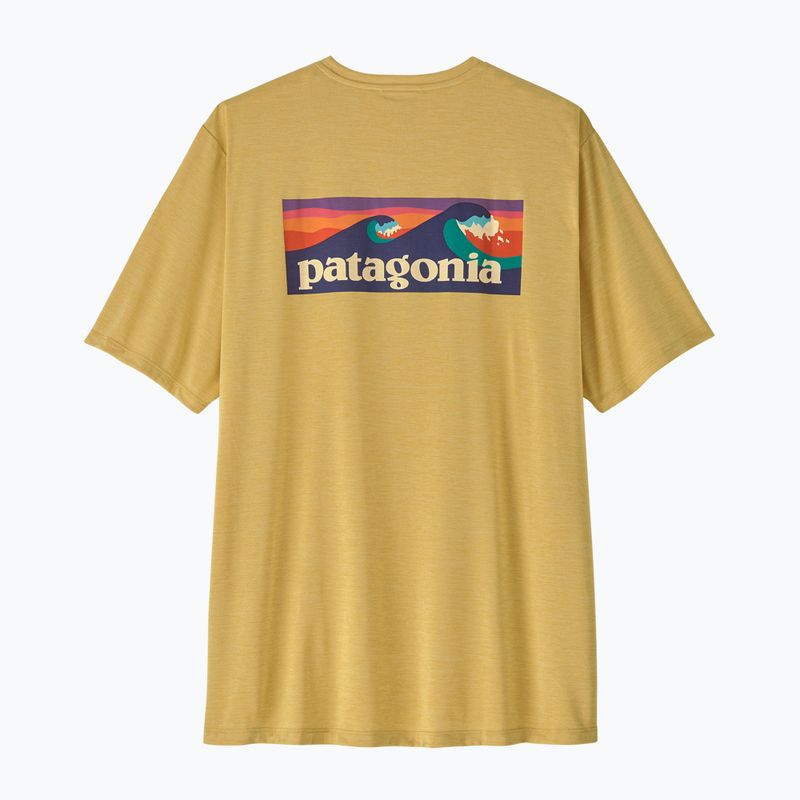 Koszulka męska Patagonia Capilene Cool Daily Boardshort Logo limestone yellow - light limestone yellow x-dye 2