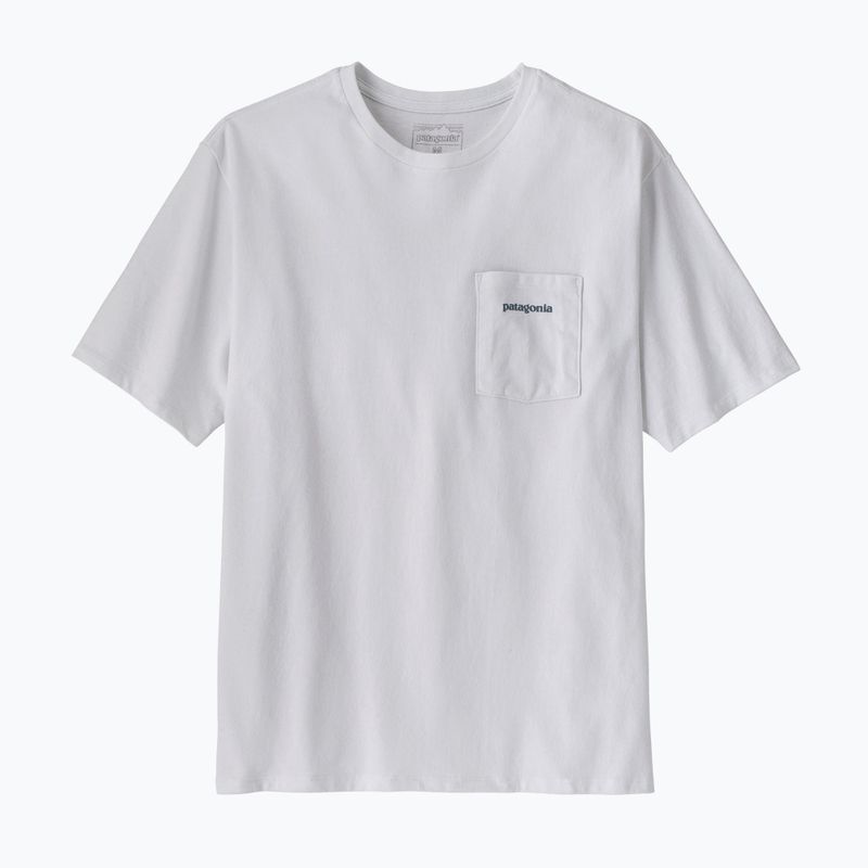 Koszulka męska Patagonia Boardshort Logo Pocket Responsibili fiber white