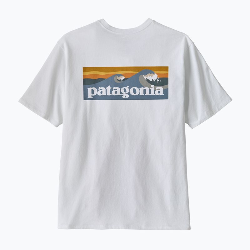 Koszulka męska Patagonia Boardshort Logo Pocket Responsibili fiber white 2