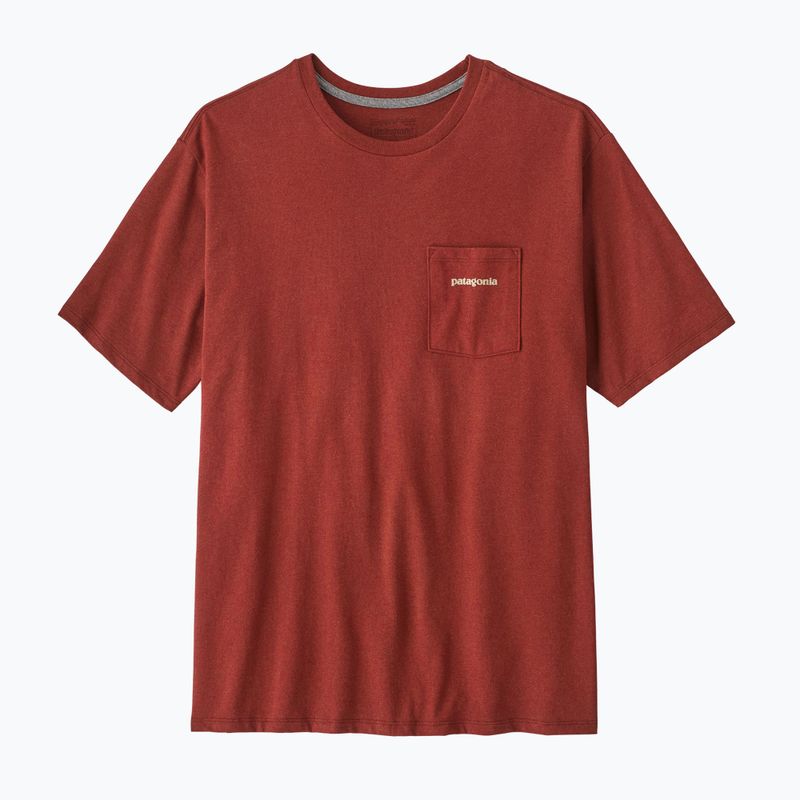 Koszulka męska Patagonia Boardshort Logo Pocket Responsibili rusty red