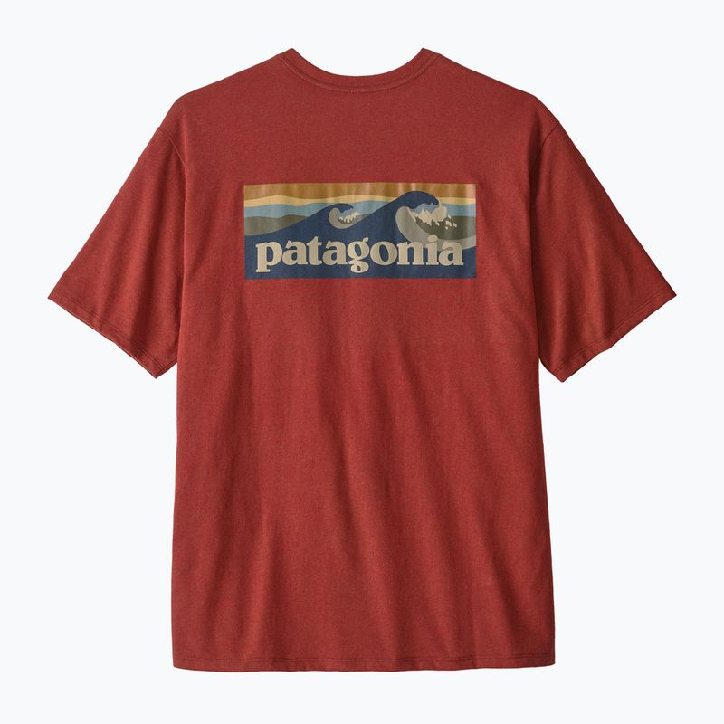 Koszulka męska Patagonia Boardshort Logo Pocket Responsibili rusty red 2
