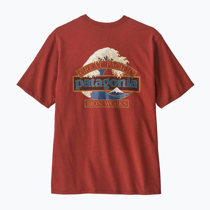 Koszulka męska Patagonia Great Waves Responsibili-Tee rusty red 2