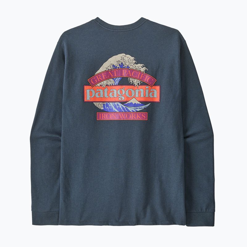 Longsleeve męski Patagonia Great Waves Responsibili-Tee LS summit blue 3