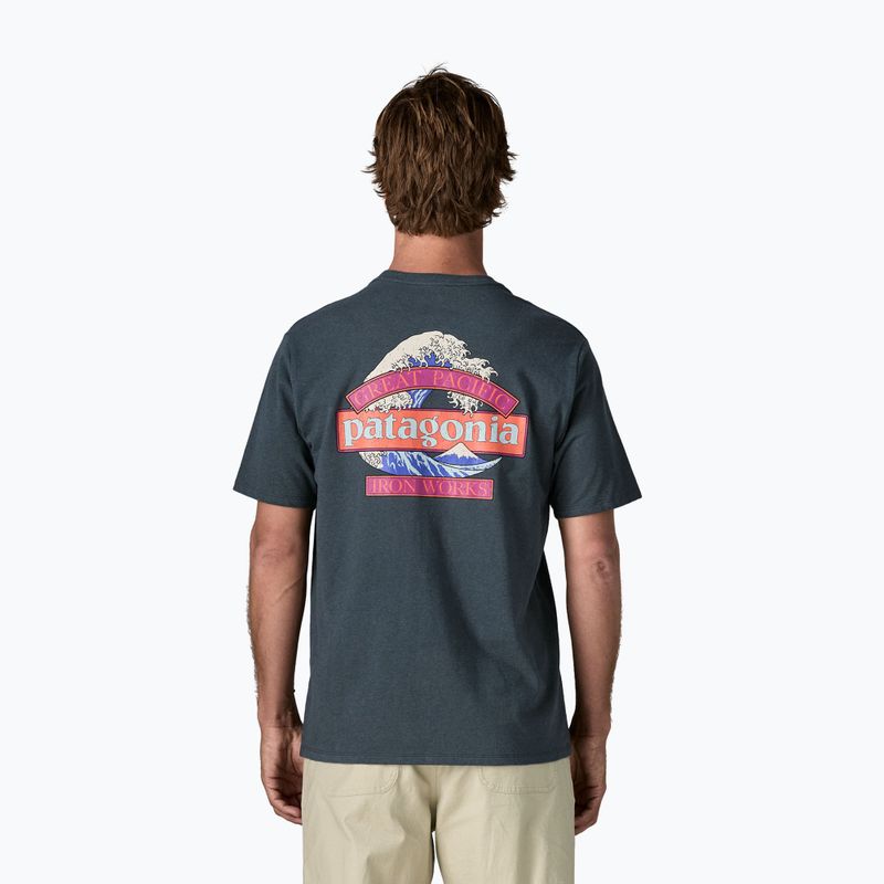 Koszulka męska Patagonia Great Waves Responsibili-Tee summit blue 2