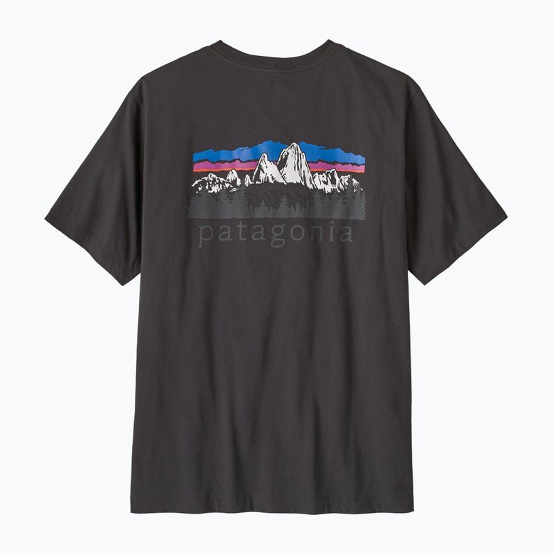 Koszulka męska Patagonia Fitz Roy Foothills ink black 3