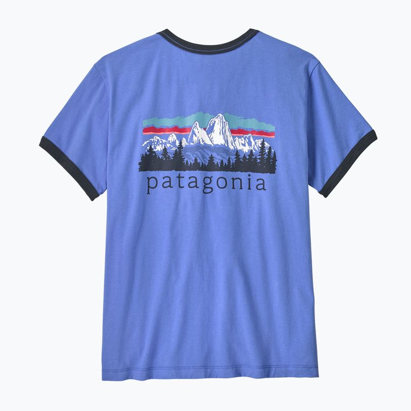 Koszulka damska Patagonia Fitz Roy Foothills Ringer Tee diver blue 2