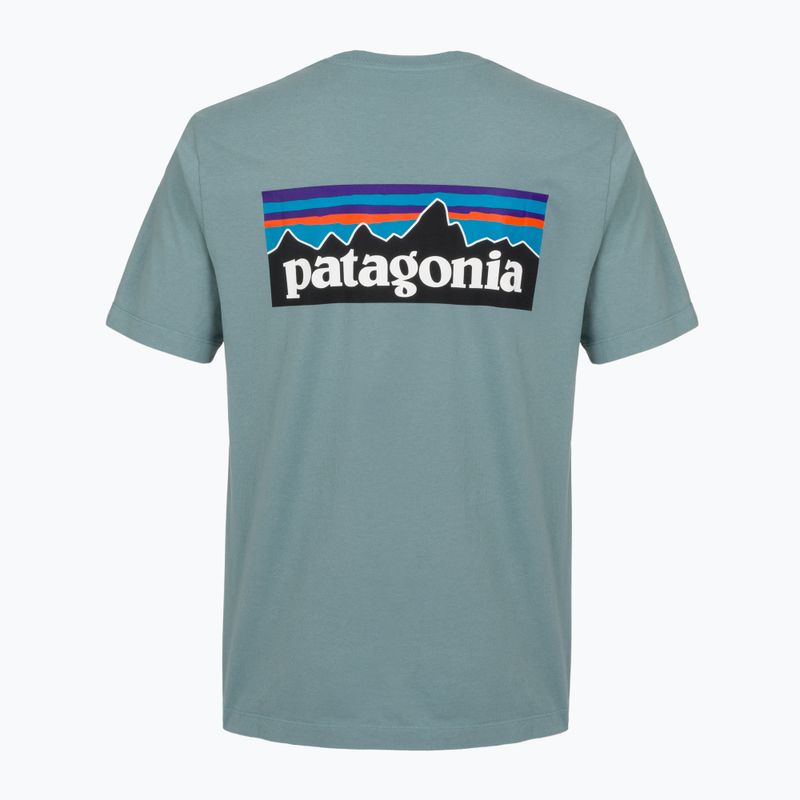 Koszulka męska Patagonia P-6 Logo blue sage 2
