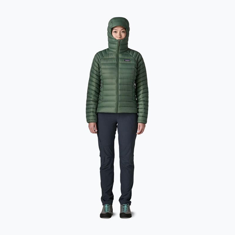 Kurtka puchowa damska Patagonia Down Sweater Hoody canopy green 2