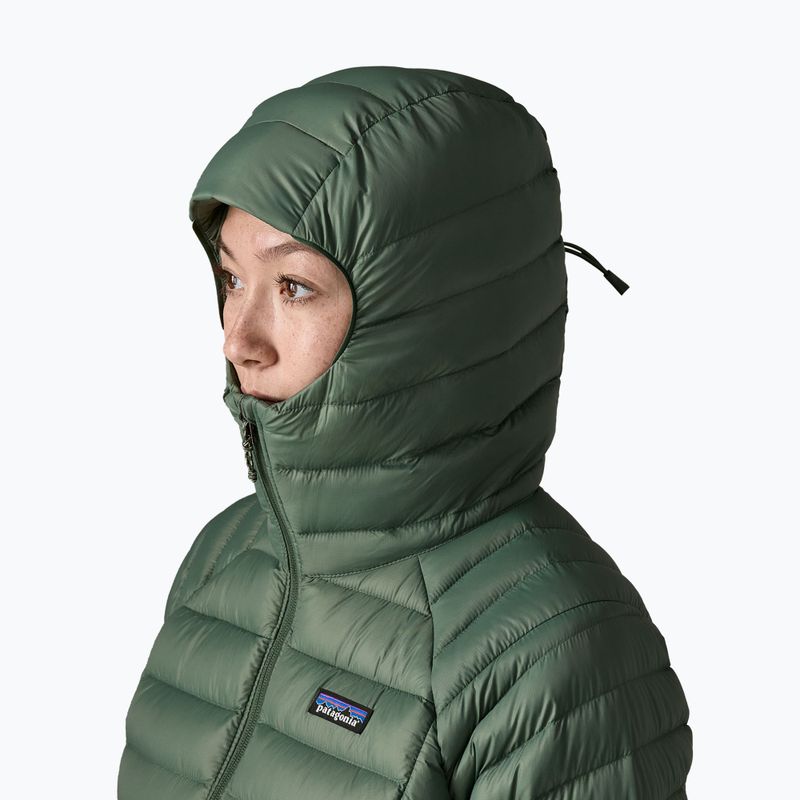Kurtka puchowa damska Patagonia Down Sweater Hoody canopy green 5