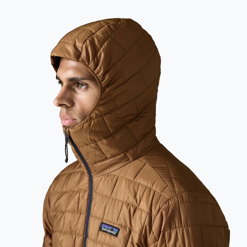 Kurtka ocieplana męska Patagonia Nano Puff Hoody deer brown 4