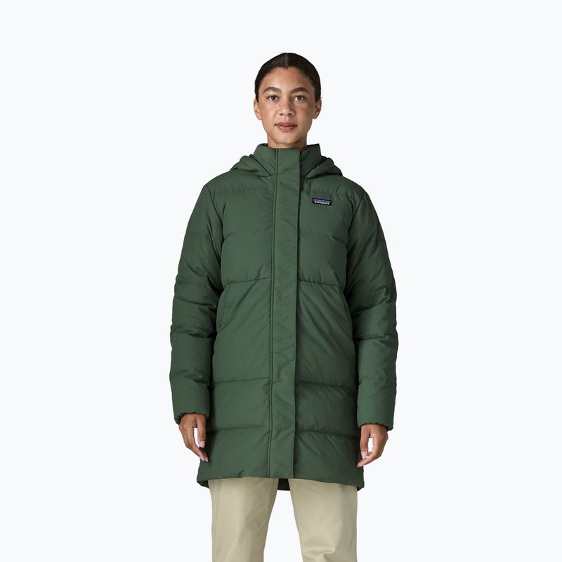 Płaszcz puchowy damski Patagonia Sisar Down Parka canopy green