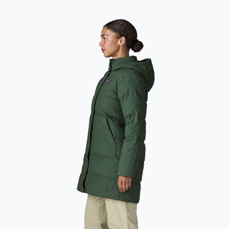 Płaszcz puchowy damski Patagonia Sisar Down Parka canopy green 3