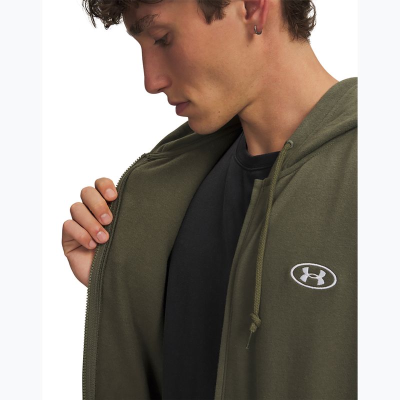 Bluza męska Under Armour Rival Fleece Full Zip marine od green/white 3