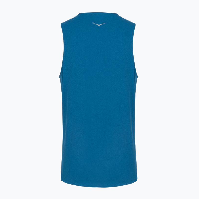 Koszulka do biegania męska HOKA EveryRun Tank night glow blue 2