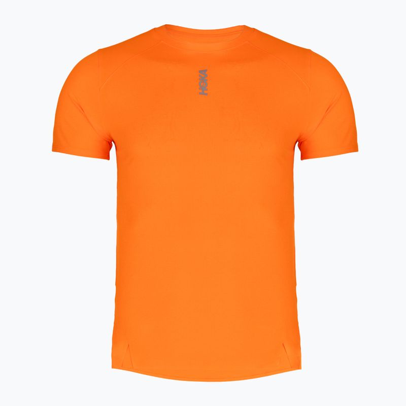 Koszulka do biegania męska HOKA EveryRun Short Sleeve electric tangerine