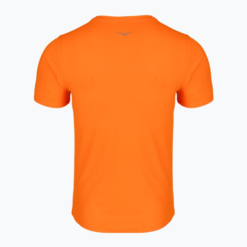 Koszulka do biegania męska HOKA EveryRun Short Sleeve electric tangerine 2