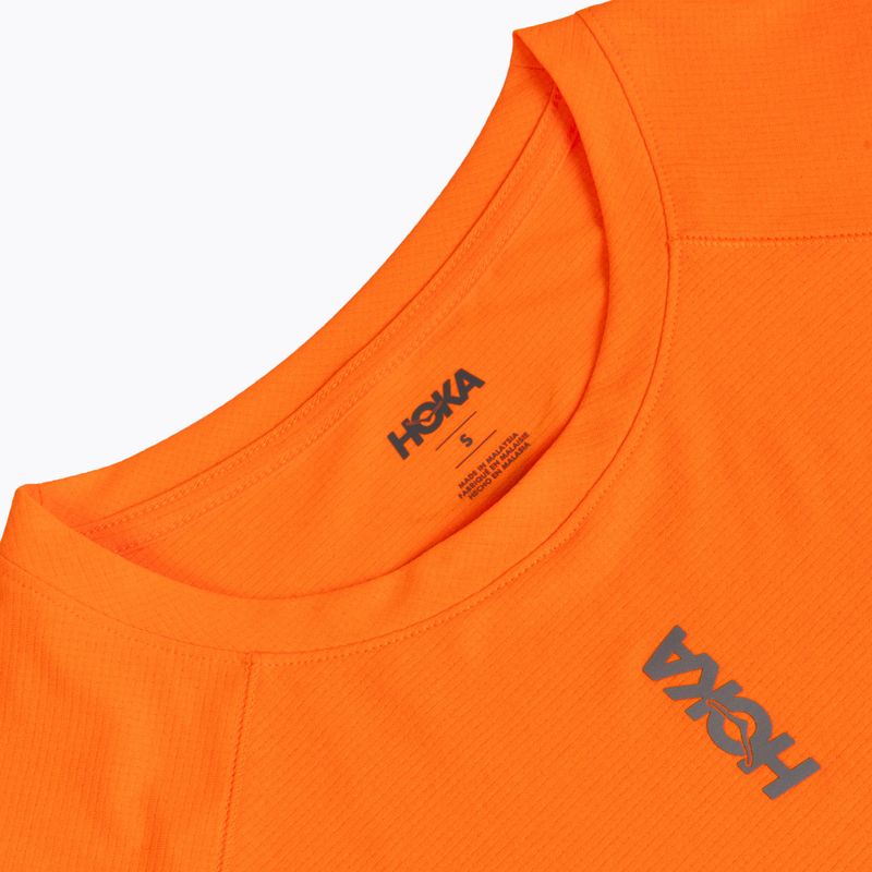 Koszulka do biegania męska HOKA EveryRun Short Sleeve electric tangerine 3
