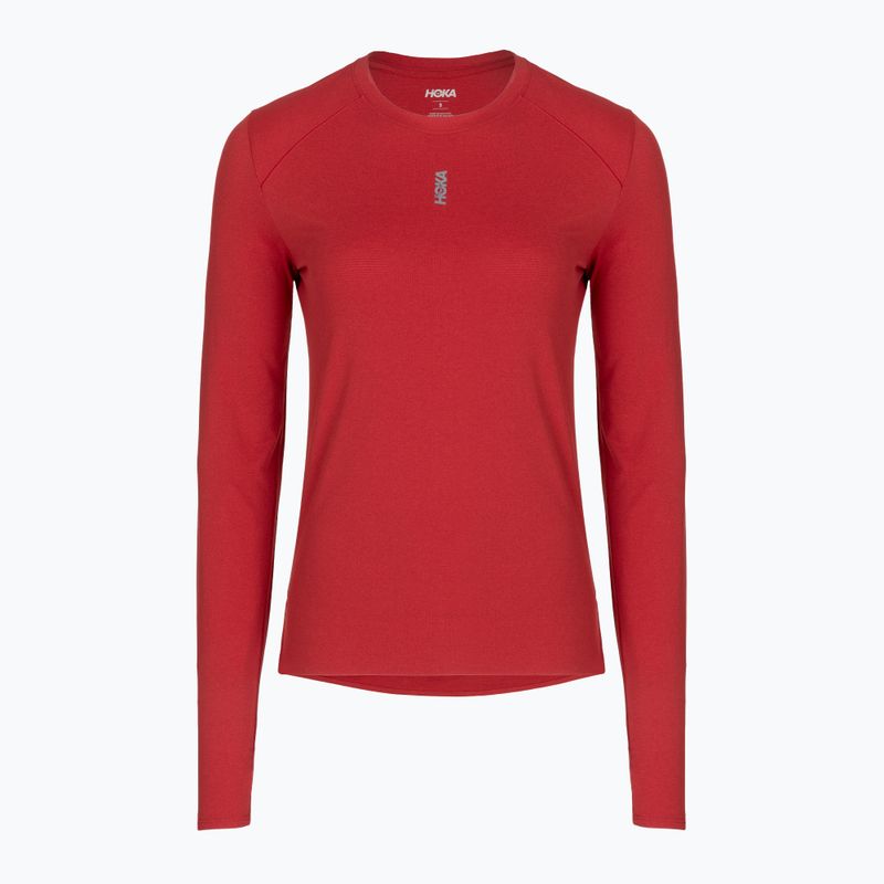 Longsleeve do biegania damski HOKA EveryRun Long Sleeve red agate