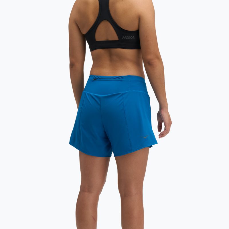 Spodenki do biegania damskie HOKA Glide Short 5" 2in1 night glow blue 3