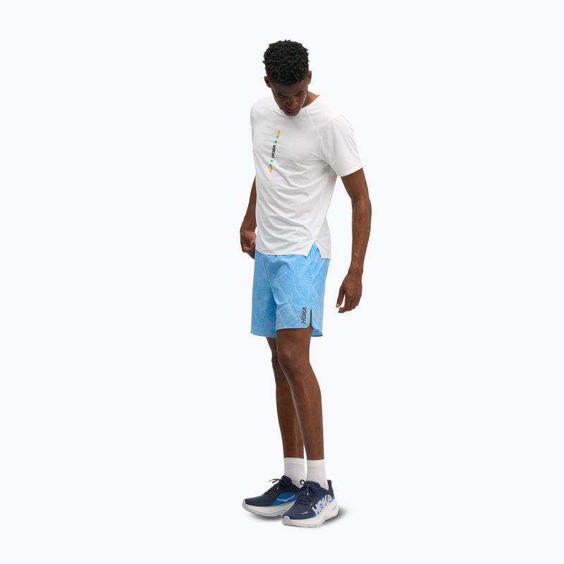 Spodenki do biegania męskie HOKA Glide Short 7" CLF PRT mineral blue 2