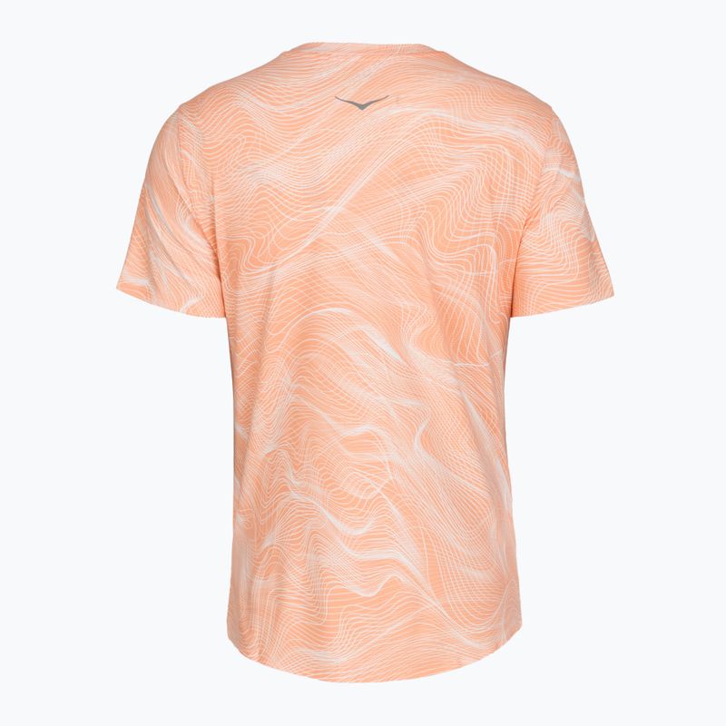 Koszulka do biegania damska HOKA EveryRun CLF PRT sunstone print 2