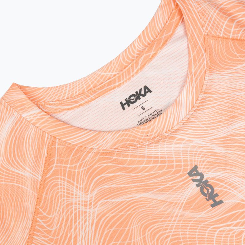 Koszulka do biegania damska HOKA EveryRun CLF PRT sunstone print 3
