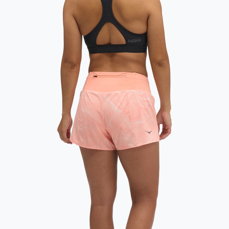 Spodenki do biegania damskie HOKA Glide Short 3.5" CLF PRT sunstone print 3