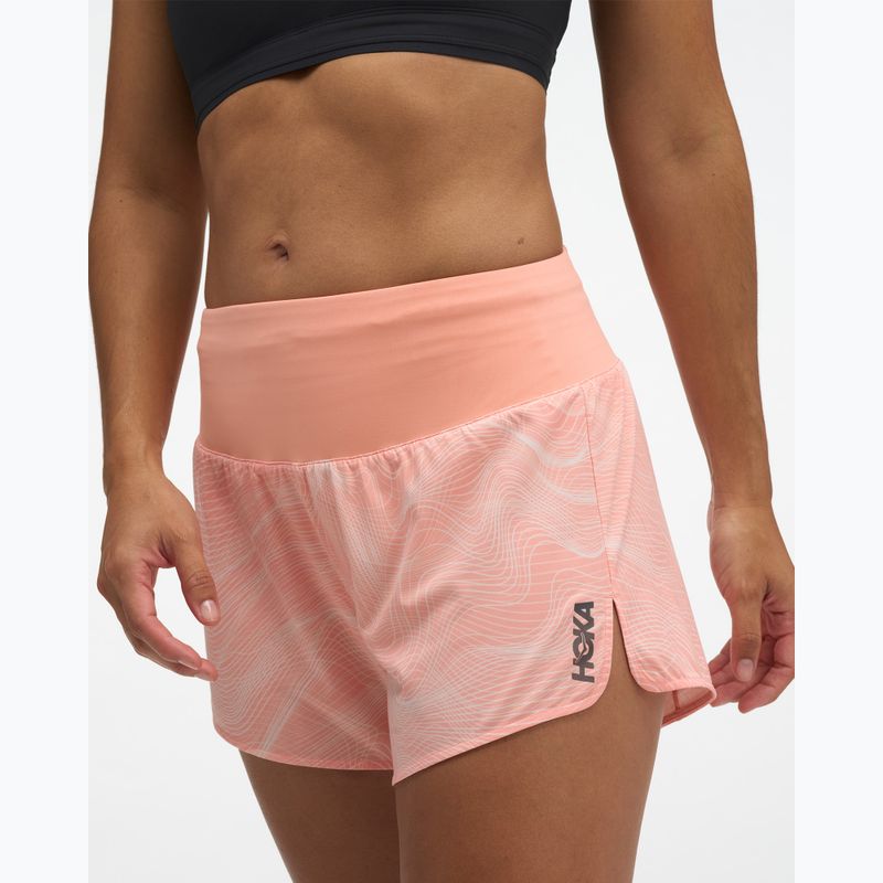 Spodenki do biegania damskie HOKA Glide Short 3.5" CLF PRT sunstone print 4