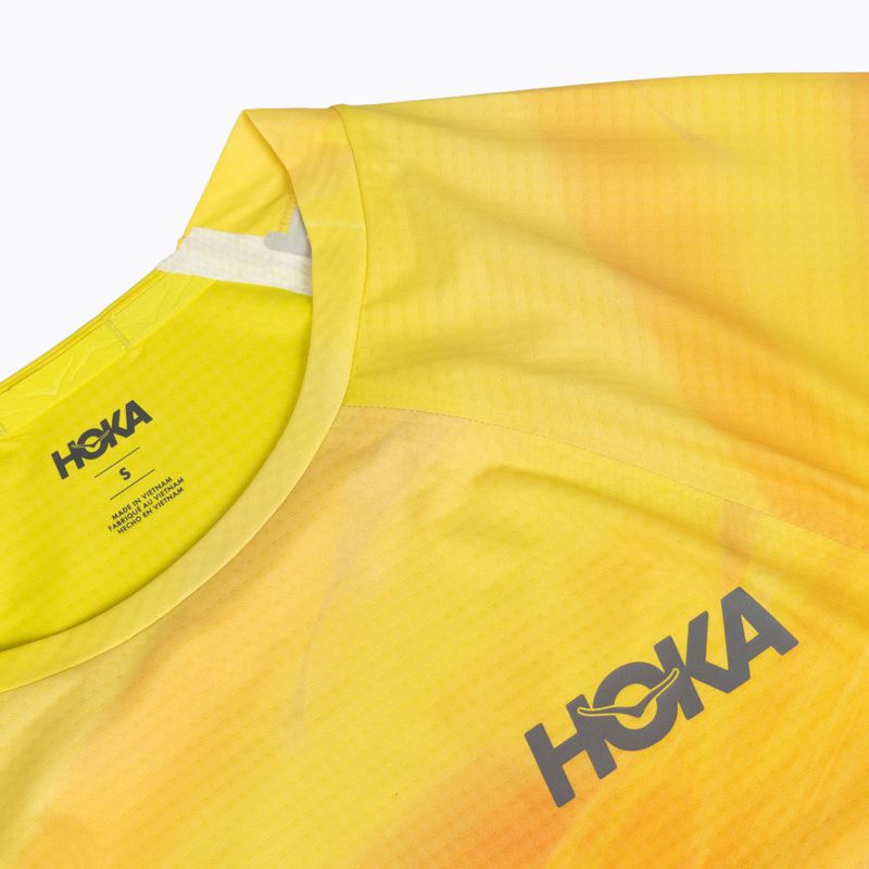 Koszulka do biegania męska HOKA Race Day Short Sleeve TR PRT hoka citrus print 3